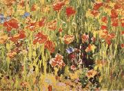 Robert William Vonnoh Poppies oil painting